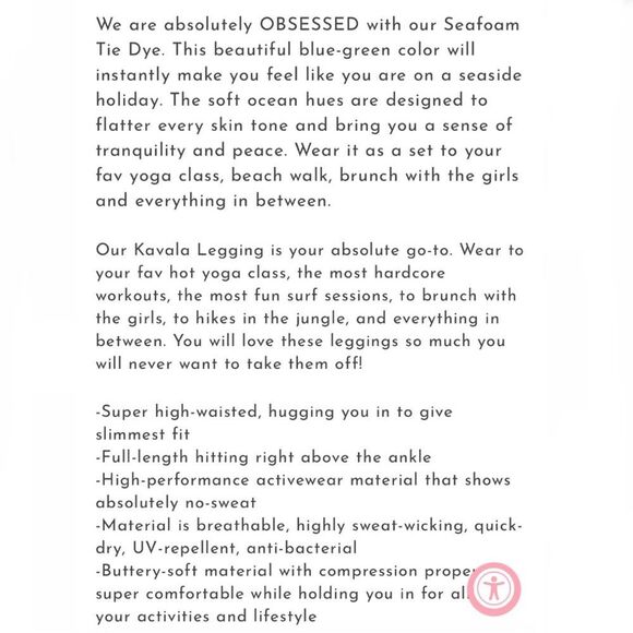 Kavala Seafoam Green-Blue Tie Dye High Waist Leggings - Picture 6 of 14